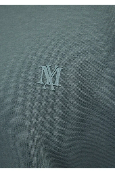 Crew Neck Green Basic Sweatshirt 065751-71577 - 6