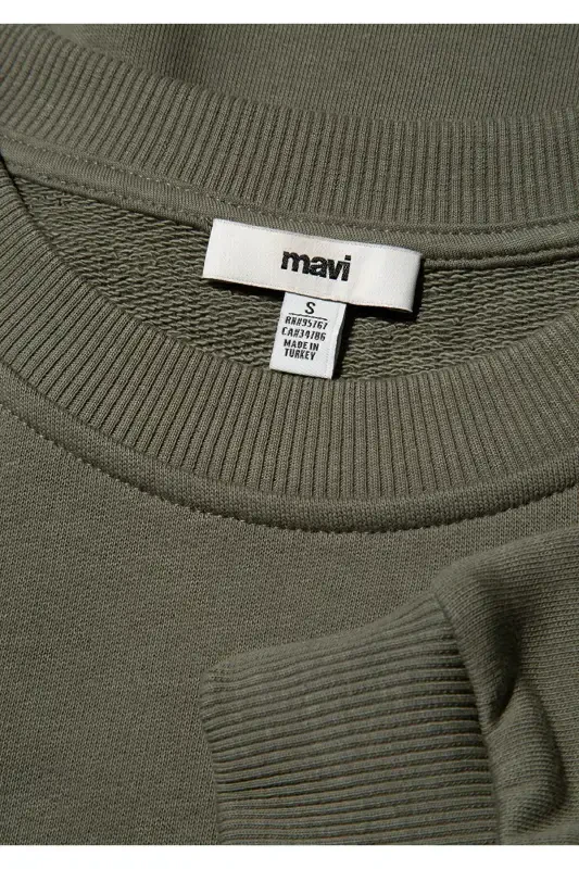 Crew Neck Green Sweatshirt 1S10183-70121-Gray - 8