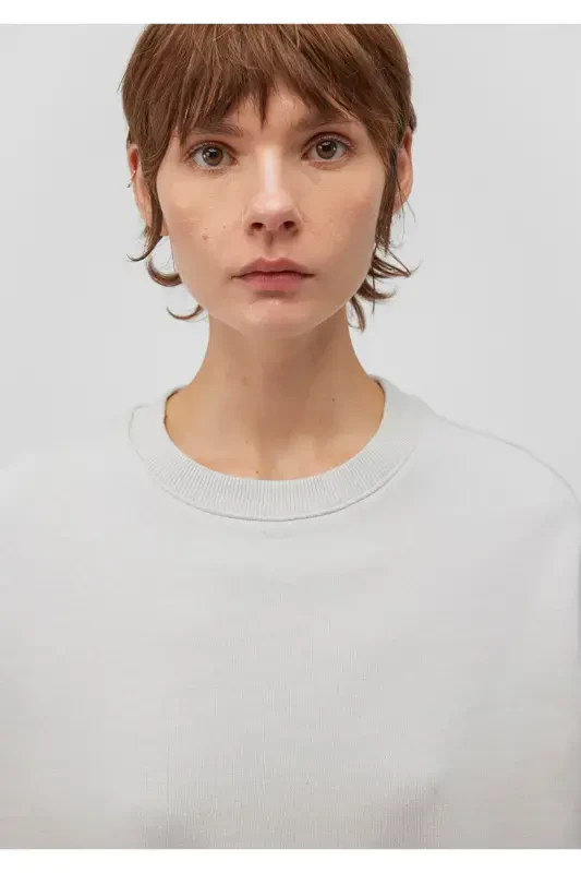 Crew Neck Grey Basic Sweatshirt 1611770-70074 - 5