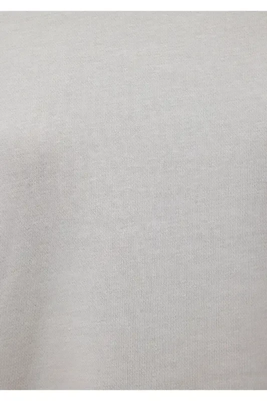 Crew Neck Grey Basic Sweatshirt 1611770-70074 - 7