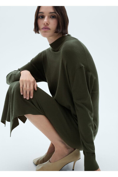 Crew neck knitted dress - 7