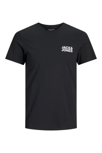 Crew Neck Logo Printed T-Shirt Black-Black/Ferris/Premo - 3