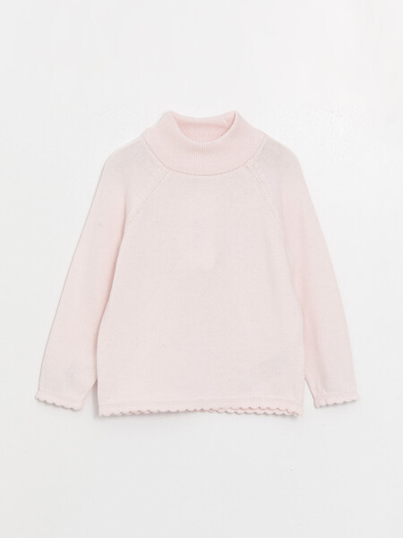 Crew Neck Long Sleeve Baby Girl Knit Sweater - 9