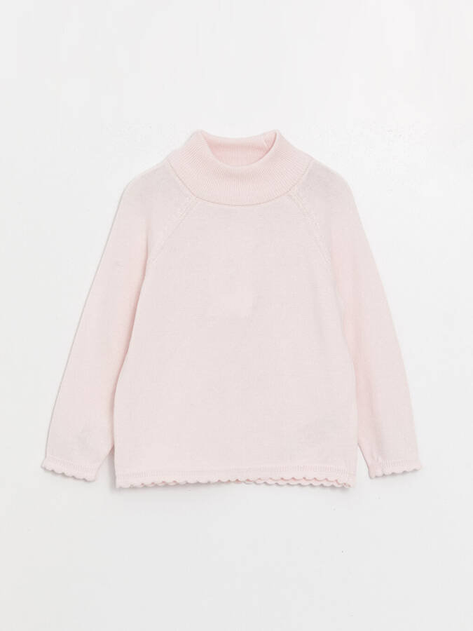 Crew Neck Long Sleeve Baby Girl Knit Sweater - 9