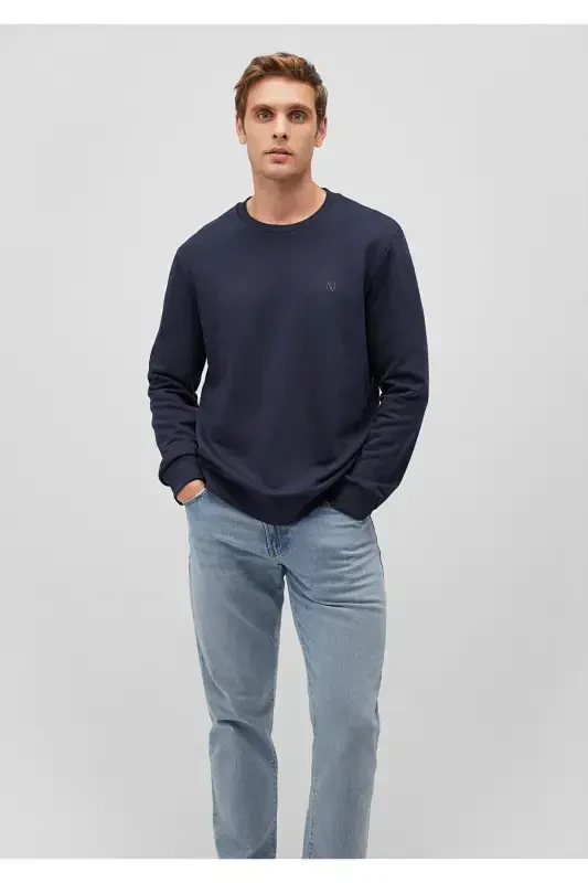 Crew Neck Navy Basic Sweatshirt 065751-29743 - MAVI
