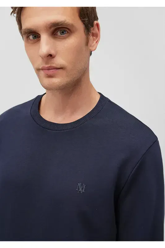 Crew Neck Navy Basic Sweatshirt 065751-29743 - 5