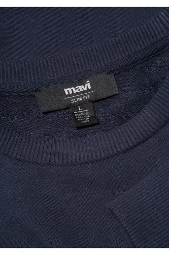 Crew Neck Navy Basic Sweatshirt 065751-29743 - 6