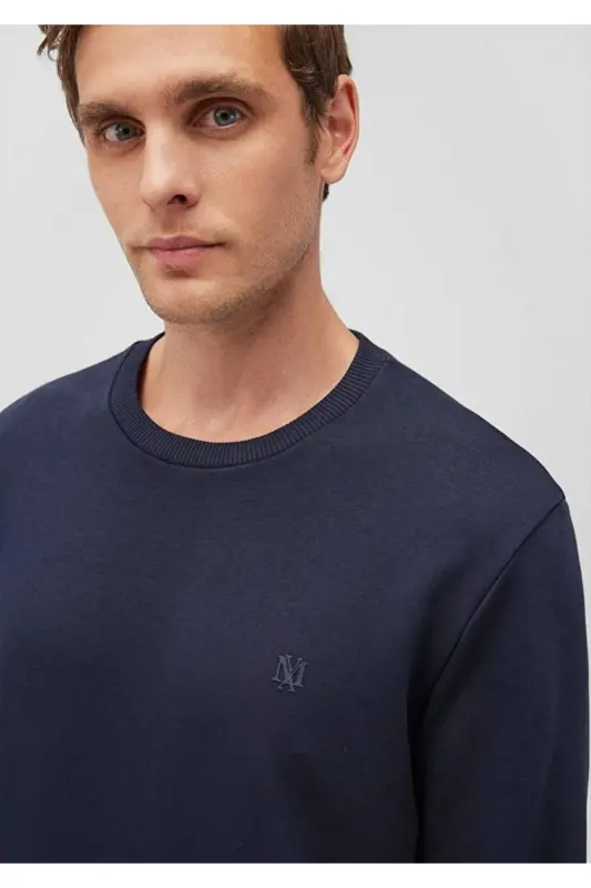 Crew Neck Navy Basic Sweatshirt 065751-29743 - 2
