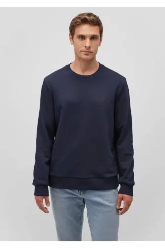 Crew Neck Navy Basic Sweatshirt 065751-29743 - 6