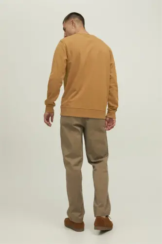 Crew Neck Plain Sweatshirt-Rubber - 4