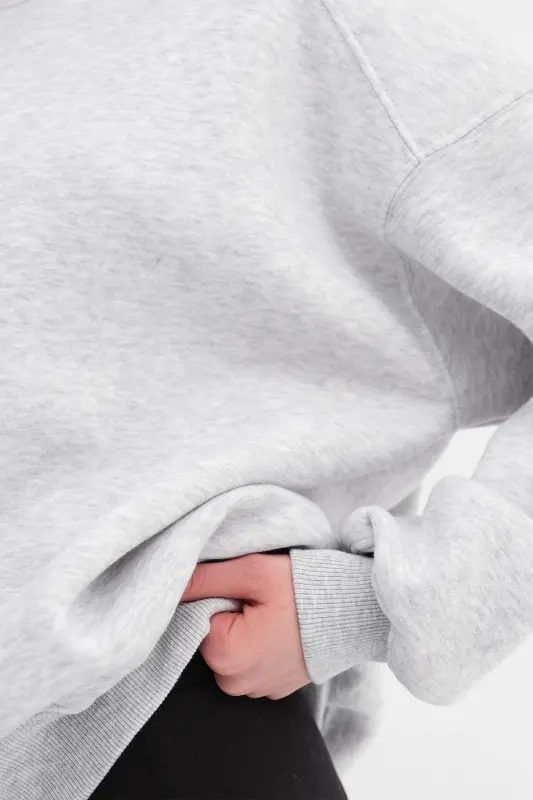 Crew Neck Plush Basic Sweatshirt S3408-k11 - 4