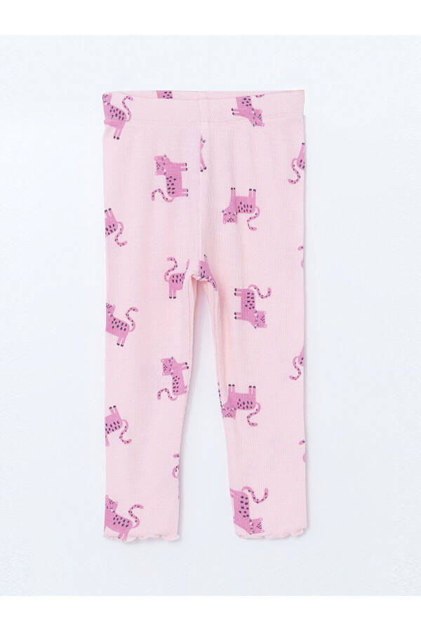Crew Neck Printed Baby Girl Pajamas Set - 5