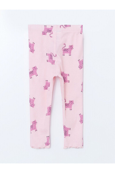 Crew Neck Printed Baby Girl Pajamas Set - 7