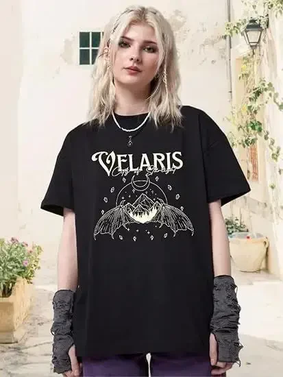 Crew Neck Printed T-shirt - Black - 3