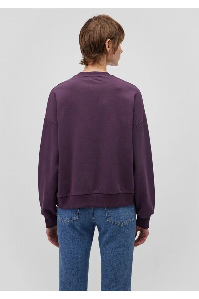 Crew Neck Purple Basic Sweatshirt 1611770-70635 - 16