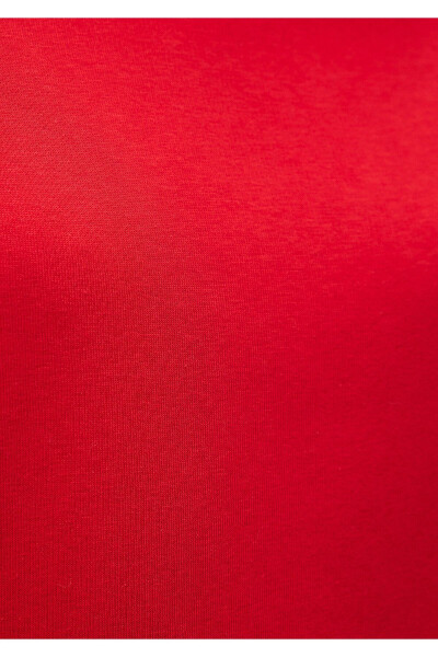 Crew Neck Red Basic Sweatshirt 1610198-80791 - 28