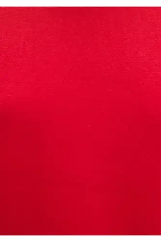 Crew Neck Red Basic Sweatshirt 1610198-80791 - 8