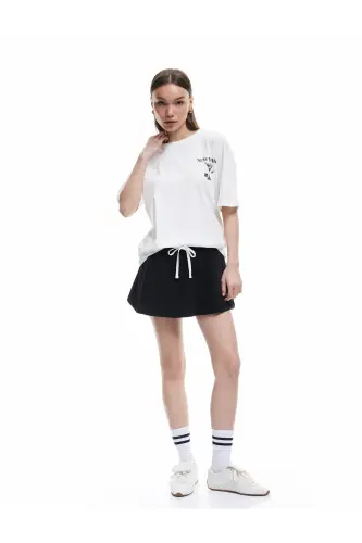 Crew Neck Short Sleeve Back Printed Oversize T - Koton (1)