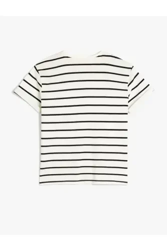 Crew Neck Short Sleeve Cotton T-Shirt - KOTON (1)