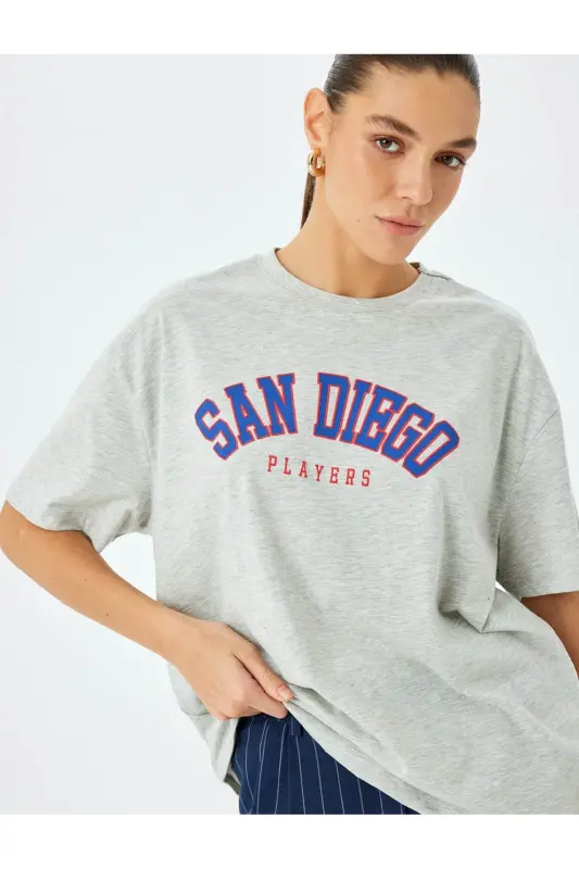 Crew Neck Short Sleeve Printed T-Shirt - Koton