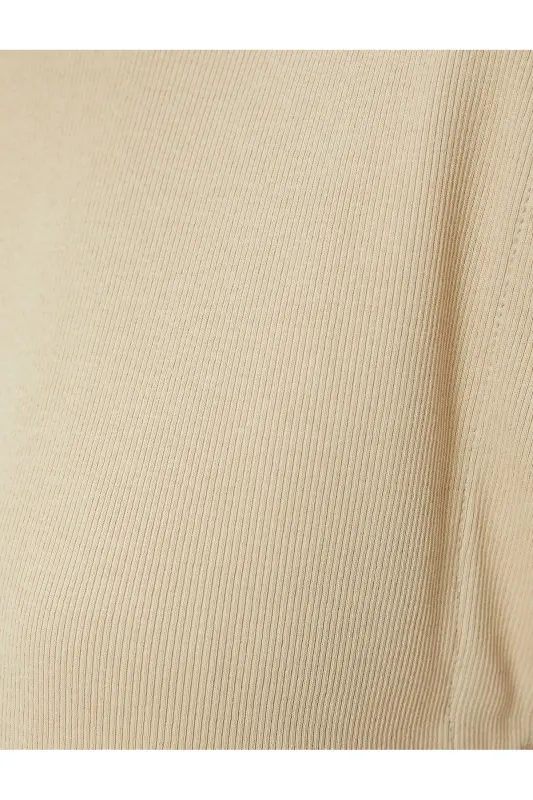 Crew Neck T-shirt Slim Fit Short Sleeve-Ecru - 6
