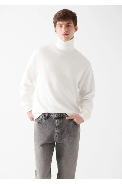 Crew Neck White Sweatshirt 0610965-83043 - MAVI