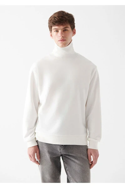 Crew Neck White Sweatshirt 0610965-83043 - MAVI (1)