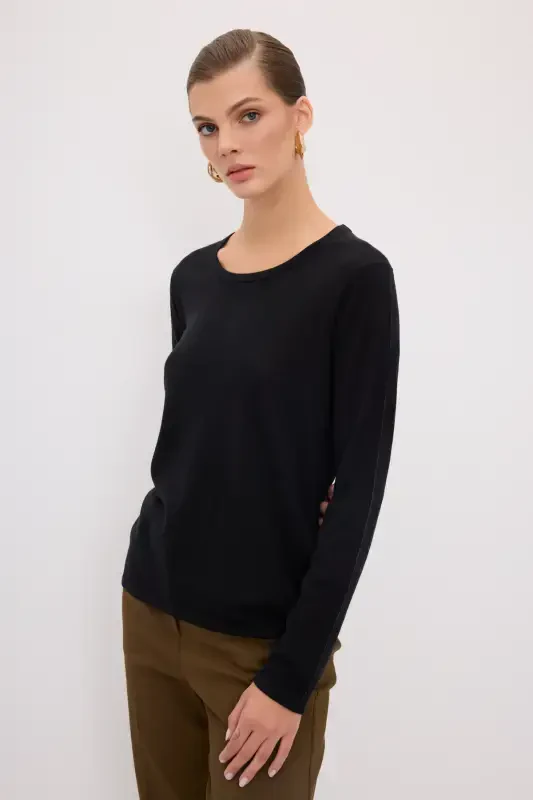 Crew Neck Wool Knit Sweater-001 - 4