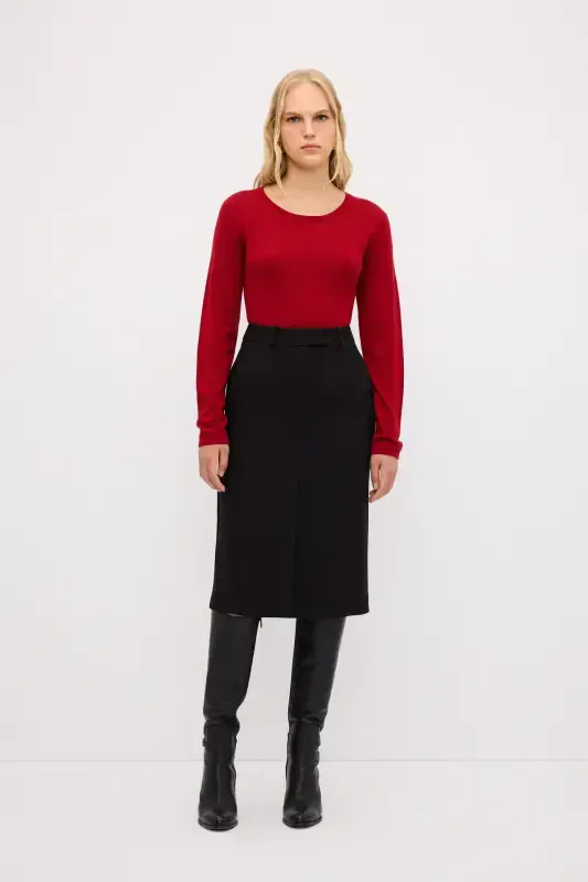 Crew Neck Wool Knit Sweater-012 - 3