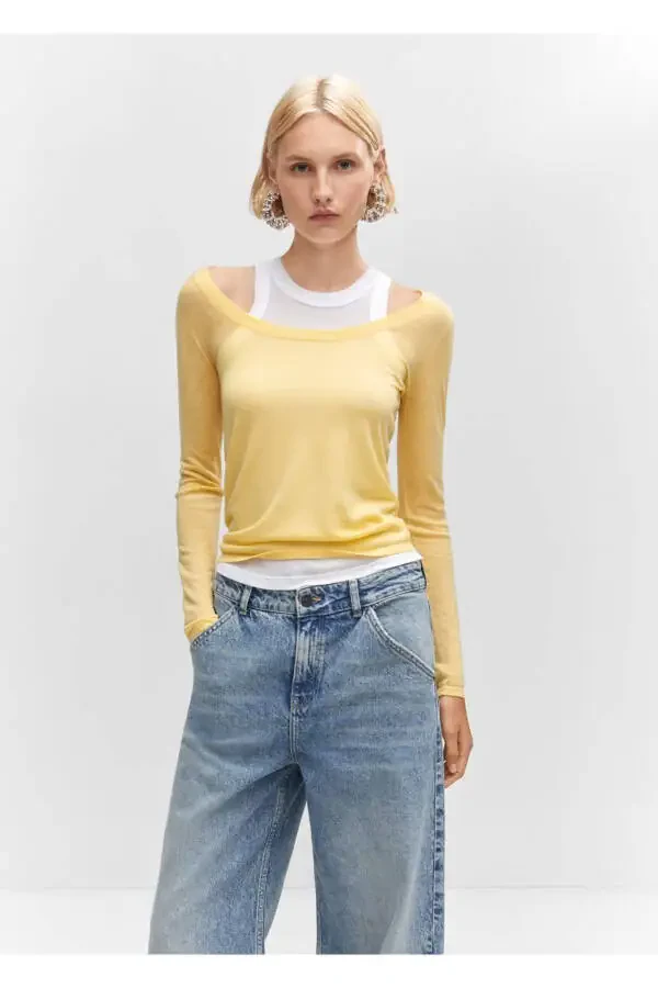 Crew Neck Wool Sweater - 1