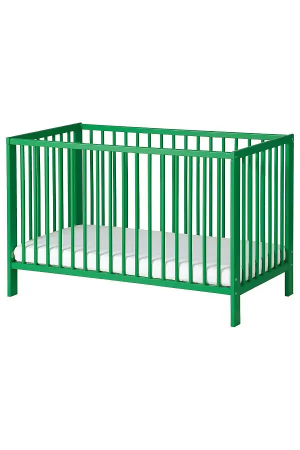 Crib, green, 60x120 cm. - 1