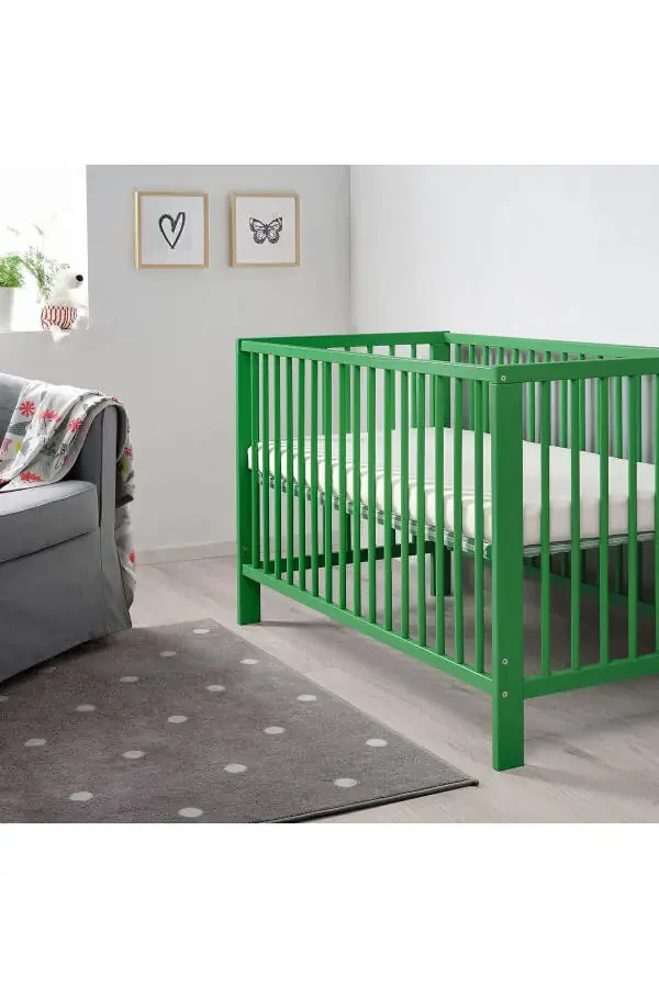 Crib, green, 60x120 cm. - 2