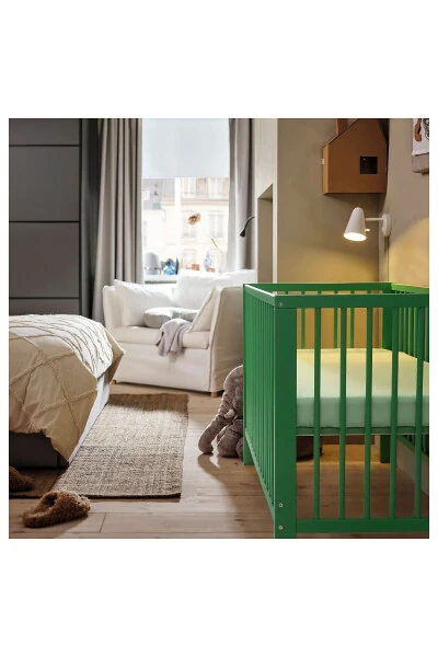 Crib, green, 60x120 cm. - 5