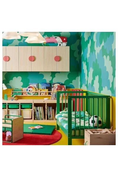 Crib, green, 60x120 cm. - 8