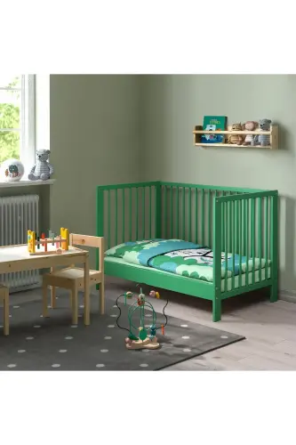 Crib, green, 60x120 cm. - 3