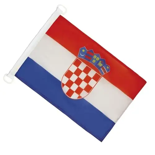 Croatia NAUTICAL Flag 18'' x 12'' - Croatian flags 30 x 45 cm. - Banner 12x18 in for boat - AZ FLAG - AZ FLAG (1)