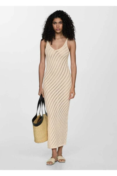 Crochet Knit Dress - MANGO