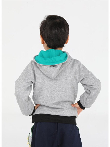 Crocodile Patterned Boys Zipper Sweatshirt - 13