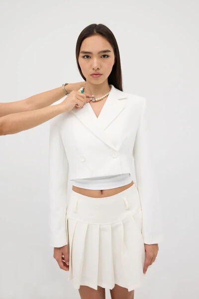 Crop Blazer Ceket C7208-Z14 - ADDAX