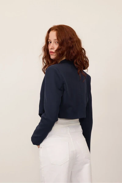 Crop Blazer Ceket C7208-Z14-Laci - 5