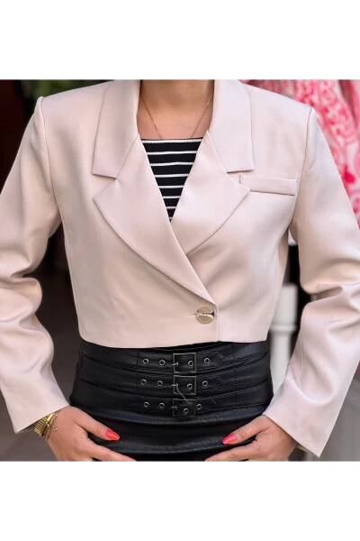 Crop Blazer Jacket - Modazone