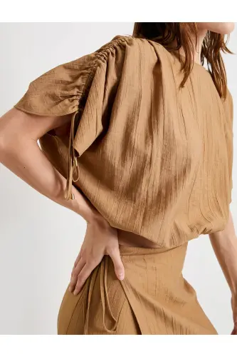 Crop Bluz Drapirovka Yarasa Yengli - 5