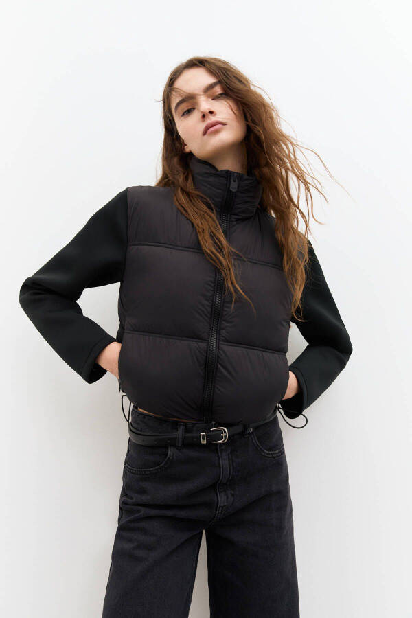 Crop fit puffer jacket - 1