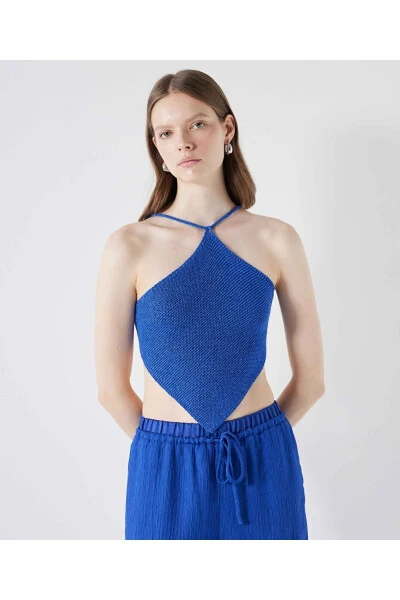 Crop lurex triko - İPEKYOL