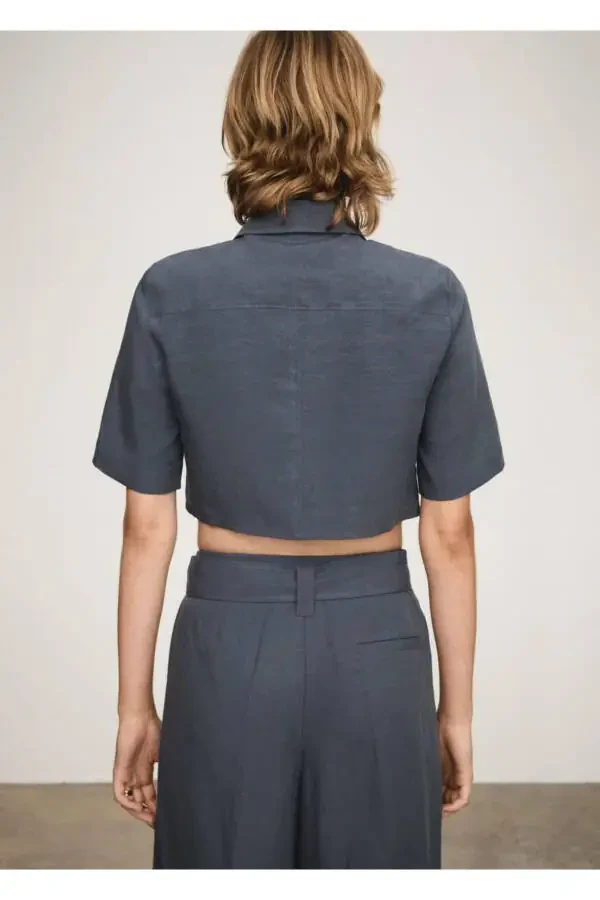 Crop Lyocell Shirt - 4