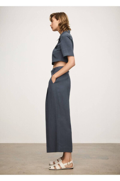 Crop Lyocell Shirt - MANGO WOMAN (1)
