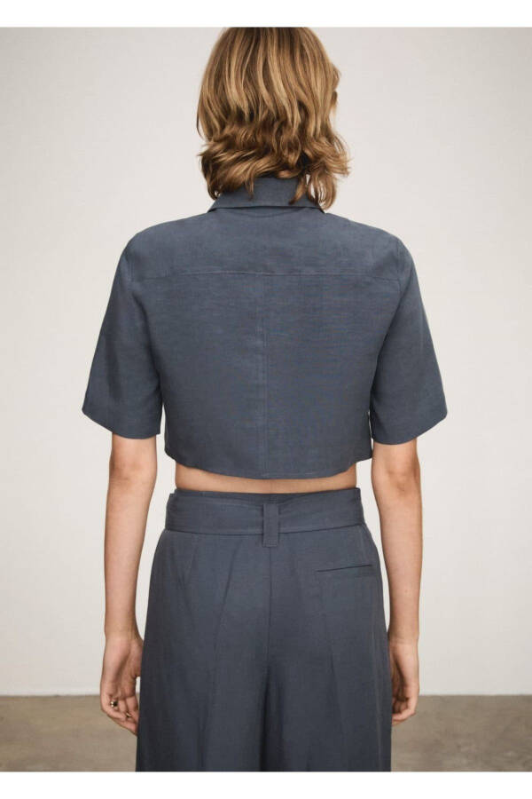 Crop Lyocell Shirt - 4
