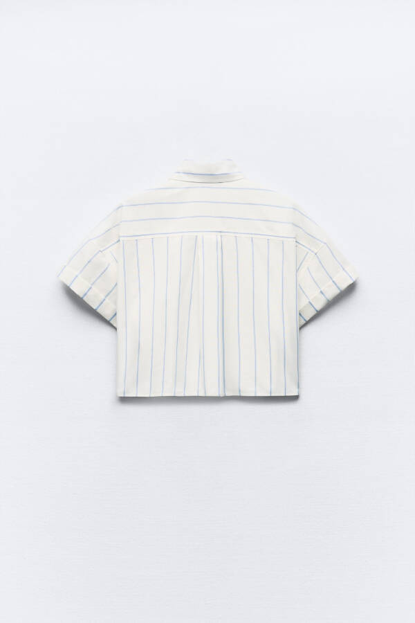 CROP POPLIN SHIRT Blue/White - 22