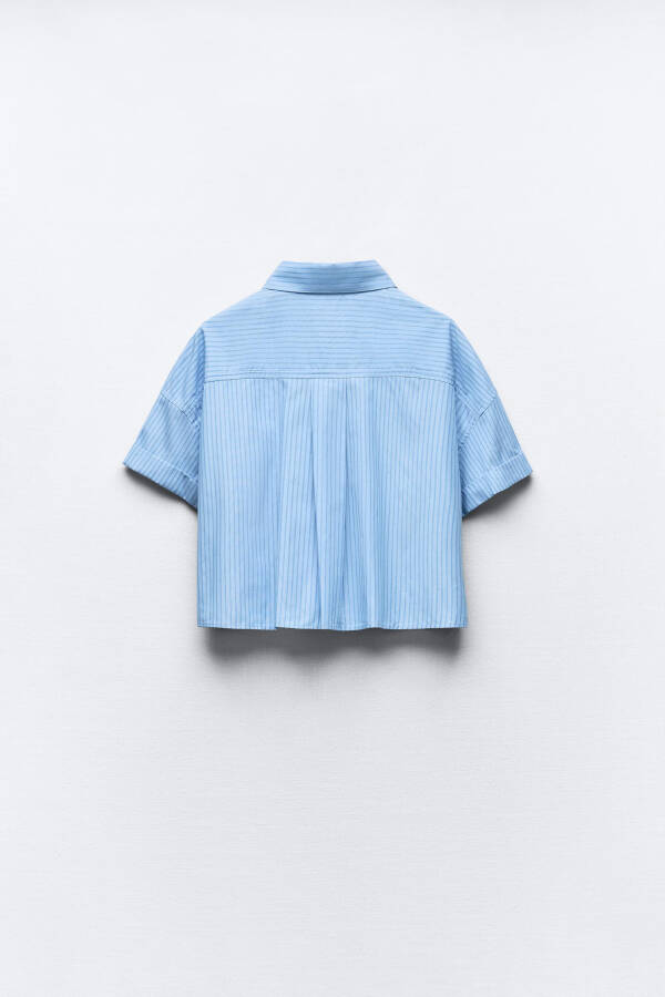 CROP POPLIN SHIRT Blue/White Blues - 16