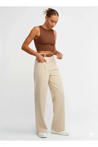 Crop Top-Brown-brown - 4